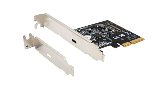 IO PCIe3.0 x4 1xType-C 3.2 Gen2x2 EX-12011 LP incl. Slotblech a Profilo basso usb
