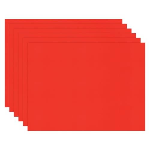 Image of M METERXITY 6-Pack Corrugated Plastic Sheets, 12 Inch x 16 Inch Waterproof Blank Corrugated Poster Board Yard Signs for Garage Sale /Office /Classroom /Party /Lawn Sign Road [4mm Thick, Red]
