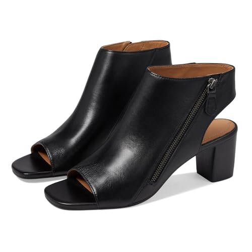 LEHOOR Women Chunky Heel Open Toe Booties Sandals Side Zipper Sandal Booties Cut Out 2 inch Block Stacked Heels Ankle Boots Peep Toe Backless Matte Casual Summer Booties 4-11 M US