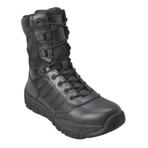 Ad Tec Tactical Boots For Men - Military Tactical Side Zip Boots - Lightweight, Waterproof, Oil Resistant Outsole & Leather Work Boots, Military, Police, Service, Combat Work Boot Gear