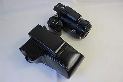 Full Protection Bottom Opening Version For Nikon Coolpix P1000 Protective Pu Leather Camera Case Bag Black #TOP4