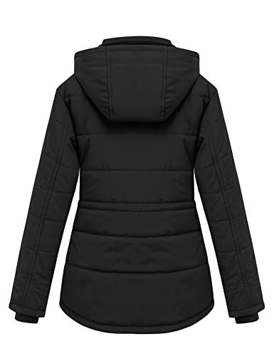 WenVen Women's Winter Water Resistant Warm Puffer Coat with Detachable Hood2