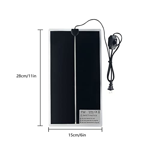 Fipasen Reptile Heating Mat, 2Pcs Reptile Heating Pad With Temperature Adjustment For Reptiles Tortoise Snakes Lizard Gecko Hermit Crab Amphibians - Removable Terrarium Heat Mats thumb #2