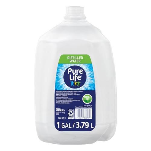Pure Life Distilled Water, 1-Gallon, Plastic Bottled Water (1 Pack), Side Handle