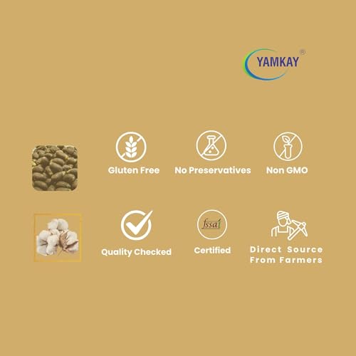 Yamkay Cotton Seed Milk Powder Paruthi Paal | Cotton Seed Latte Mix | Antioxidant-Rich Drink for Good Cholesterol & Heart Health | 100% Natural, No Preservatives | Ready-to-Health Beverage | Boost Immunity & Vitality | 250GM Pack | Healthy & Nourishing