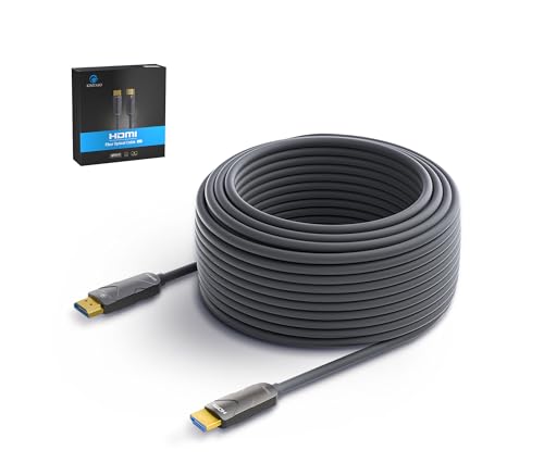 4K HDMI Cable 75 ftFiber Optic HDMI Cord (HDMI2.0b 18Gbps 4K 60Hz 4:4:4 RGB 1080p) Ultra High Speed Uni-Directional Active Slim Cord Compatible with PC Laptop PS3 PS4 Projector HDTV