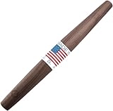 Premium Black Walnut French Style Rolling Pin - Tapered, Non-Stick, Ergonomic Design for Precision Baking, 18 Inches By Top Notch Kitchenware
