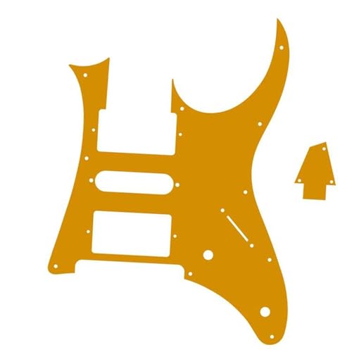 ピックガード エレキギターパーツ ハムバッカー HSH ピックアップ スクラッチプレート マルチカラーオプション(Yellow 2)