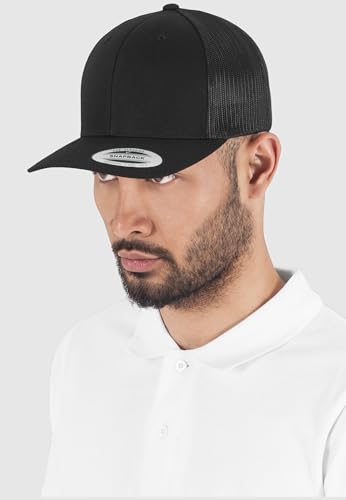 Flexfit 6606-Retrotrucker, Cappellino Da Baseball Unisex - Adulto, Nero (Nero), Taglia Unica - 8