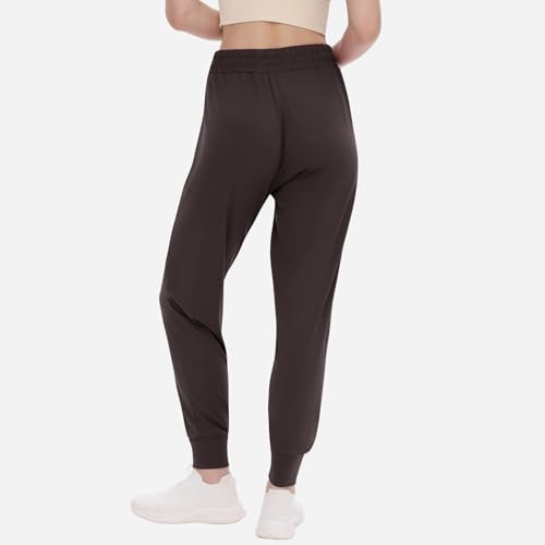 TNNZEET Women's Joggers with Pockets - High Waisted Sweatpants Tapered Leg Drawstring Lightweight Athletic Pants