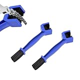 Ohleats 2 PCS Bike or Motorcycle Chain Washer, Functional Motorbike Chain Gear Dirt Stain Cleaning Brushes, Bicycle Chain Cleaning Double Head Brush Tool, Motorcycle Accessories (Blue-2pcs)
