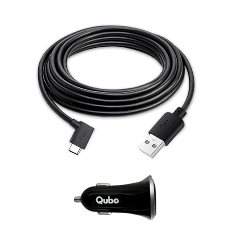 Qubo Car Charger + 3.5 Meter Cable (Type-A to Type-C) | For Dashc...