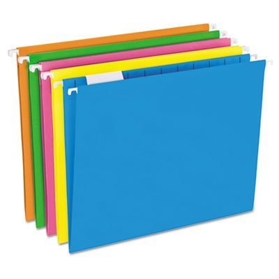 Reforzada carpetas colgantes, 1/5 Tab, carta, Glow, varios, 25/caja, se vende como 25 cada