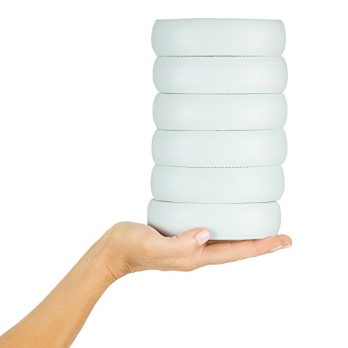 Vive Lotion Applicator Replacement Pads (6 Pack) - Long Reach Handle Loofah Sponge