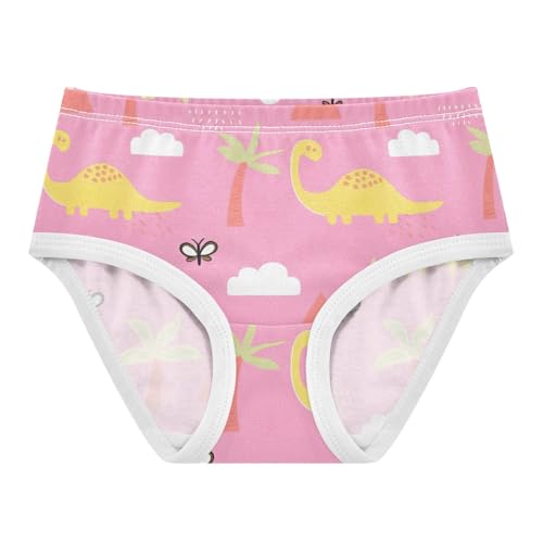 Cute Pink Yellow Cartoon Dinosaurs Panties for Girl Girls Underwear Toddlers Cotton Personalized Undies Kids Briefs 2t