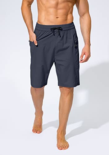 Image of Men's Swim Trunks Quick Dry Board Shorts with Zipper Pockets Beach Shorts Bathing Suits for Men - No Mesh Liner