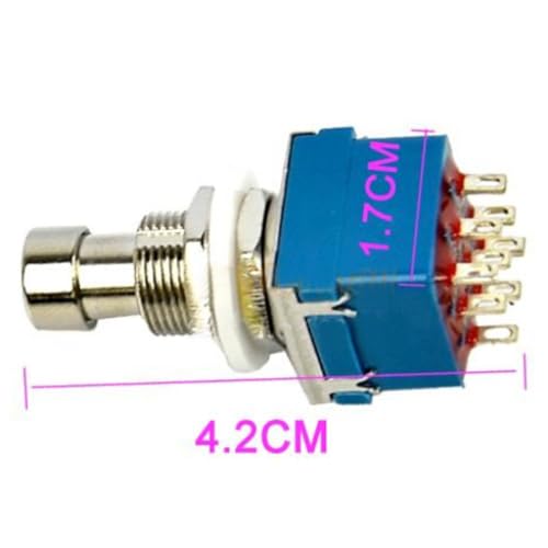 Pédale 3pdt véritable interrupteur de pied en métal robuste Amosfun
