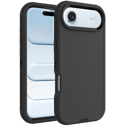 Image of Rugged Case Compatible with iPhone 17 Air | Heavy-Duty Shockproof Protective Cover, Black