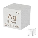 シルバーキューブ 10mm 99.99% メタルキューブ エレメントコレクション 実験 材料 趣味 シンプル 物質ブロック ディスプレイ DIY (g 0.4インチ)