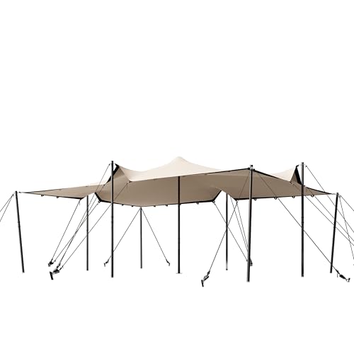 TOOLPORT Professional Stretchzelt 4,5x6m mit Aluminiumgestänge wasserdicht für Events und Outdoor Einsätze