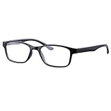 LORIS Kids Prescription and Rx-Able Unbreakable Flexible Bendable Ultralight Rectangle Kids Glasses Eyeglasses for Kids TR90 Plastic Titanium Material Eyewear Frame with Demo Lenses (Black)