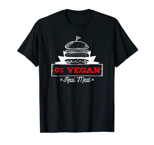 Diseño vegano 0 % vegano para hombres auténticos. Camiseta