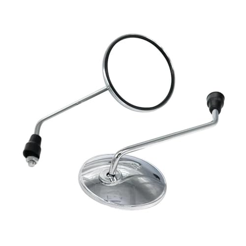 Rétroviseur rond de moto 8mm argenté pour vélo électrique et cyclomoteur