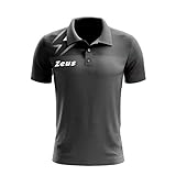 polo basic zeus  Zeus Polo Olympia Manga Corta Relax Tiempo libre Paseo Tenis Gris oscuro L