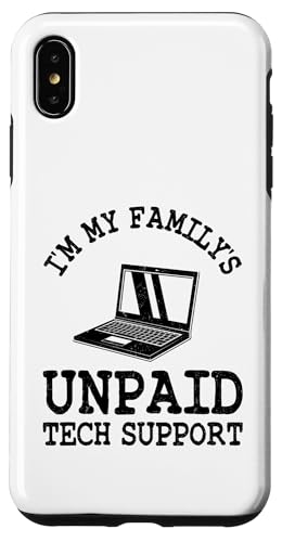 I'm My Family's Unpaid Tech Support Funny �����Y �X�}�z�P�[�X iPhone XS Max �p