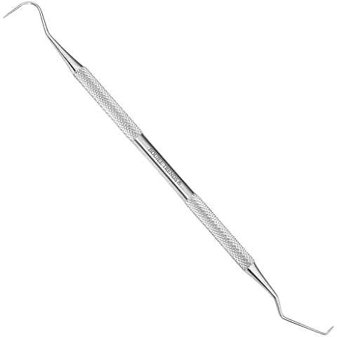 Professional Dental Tools Tartar Scraper for Dentist, Personal Use and Pets Stain Plaque Remover for Teeth, Premium Oral Care Double Ended Dental Probe Scaler | Stainless Steel Cover