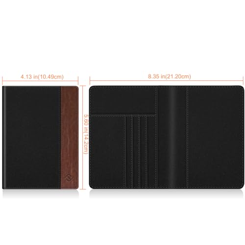 Image of FINTIE Passport Holder, Slim Travel Wallet RFID Blocking Card Case Cover Passport Cover Protector Essentials with Credit Card Slots for Women /Men | Slim