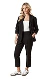 Dorothy Perkins Petite Ankle Grazer Trouser, 16, Black