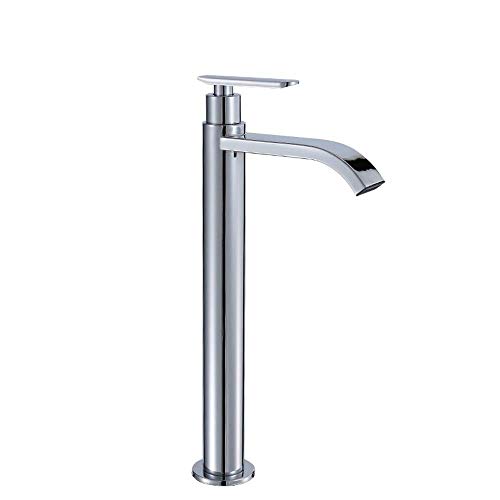 Robinet de lavabo simple froid : design surélevé pour vasque à poser