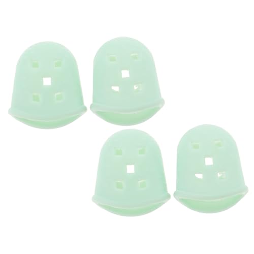 Beaupretty 2 Pairs Kalimba Thumb Piano Finger Protectors Silicone Thumb Sleeves for Relief Comfortable Fingertip Covers for Kalimba Practice and Reusable Finger Caps Portable Music Accessory