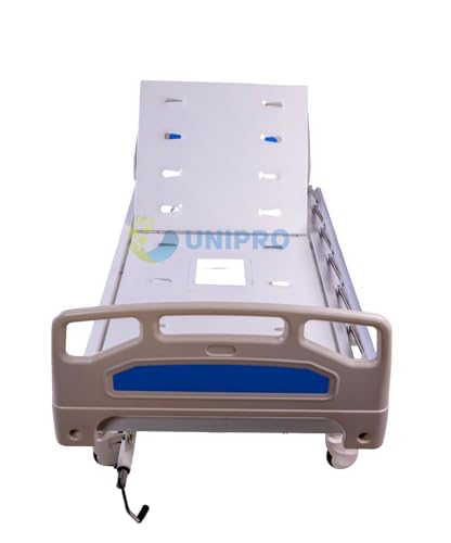 Image of UNI-PRO UNIPRO Hospital Bed with Commode for Patients at Home | One Function | Manual Semi-Fowler Backrest with Foam Mattress | Adjustable for Comfort Safety and Ease of Use in Home Care