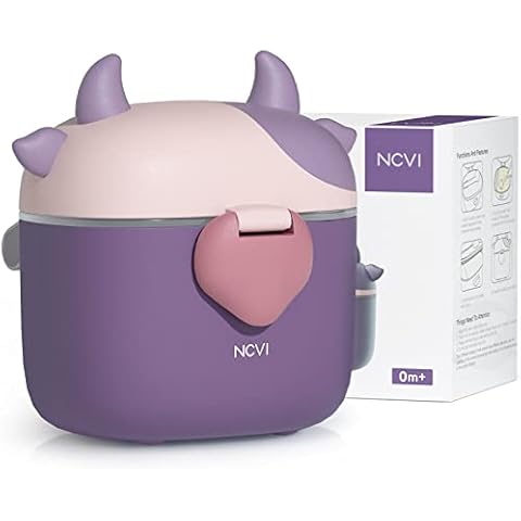 NCVI Baby Formula Dispenser with Scoop and Leveller Portable Storage Formula Containers for Travel, Non-Spill Smart Baby Milk Powder Formula Dispenser for Fruits, Snacks and Nuts (Purple) Cover