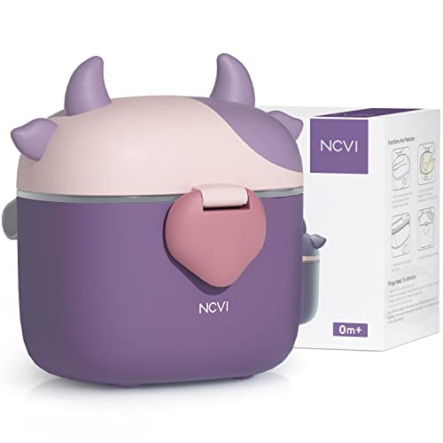 Image of NCVI Baby Formula Dispenser with Scoop and Leveller Portable Storage Formula Containers for Travel, Non-Spill Smart Baby Milk Powder Formula Dispenser for Fruits, Snacks and Nuts (Purple)