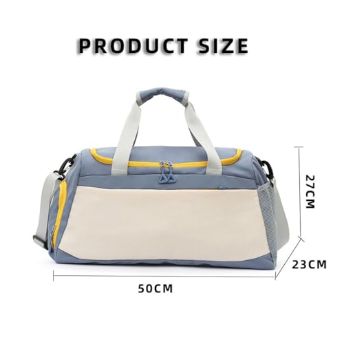 Image of CAVALO - Be Unique Travelling Bags for Luggage Muti- Pocket Sports Duffle Bags for Men and Women with Wet Pocket & Shoe Compartment Weekender Overnight Gym Bags for Women (Blue)