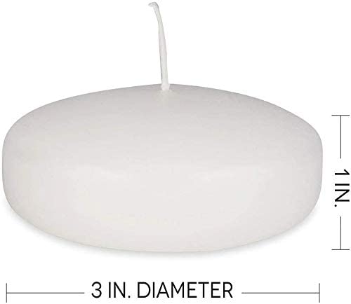 Yiia 10 Hour Burning White Unscented Classic 3" Floating Candles For Weddings, Parties, Special Occasions And Home Decorations (Set Of 36) #TOP1