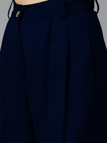 Image of KOTTY Women's High Rise Cotton Blend Relaxed Fit CargoTrousers