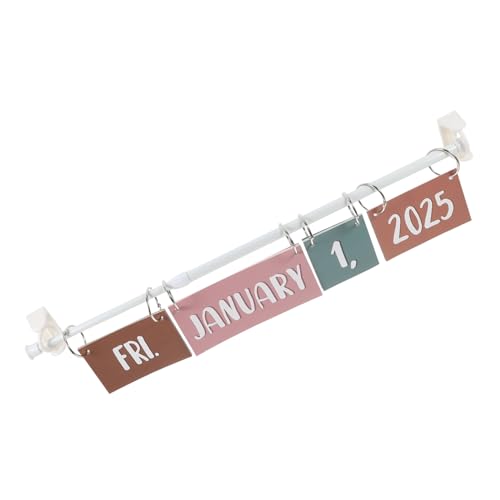 LALAFINA 1set Boho Calendar Bulletin Board Classroom Decor Yearly Wall Calendar with Date Cards Holder Easy to Install Vibrant Design for