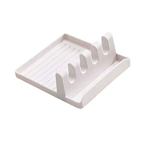 مسند للأواني، حامل حصيرة رف تخزين المطبخ، مسند ملعقة من السيليكون مقاوم للحرارة وغير قابل للانزلاق منظم أدوات المطبخ حامل أدوات الطبخ رفوف بلاستيكية متعددة الوظائف (متعدد الألوان)