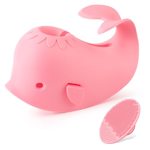 Image of YOSEGOOTER Bath Faucet Cover for Kids, Bath Spout Cover for Baby are Suitable for Most Bathtub Faucet, Spout Cover Bathroom Tub Adds Fun to Your Baby in The Shower.（Pink）