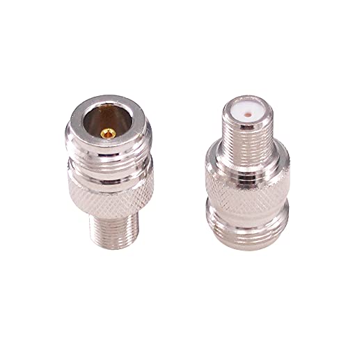 2 adaptadores coaxiales F hembra a N hembra RF 2pcs miniatura 3