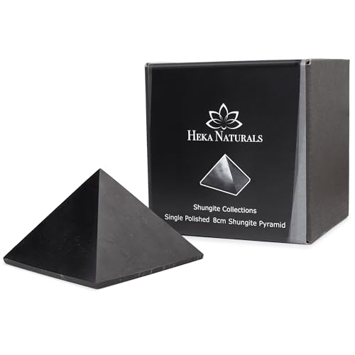 Heka Naturals Polished Shungite Pyramid...