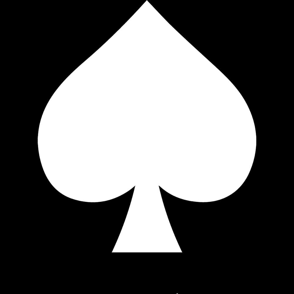 Transparent Decal Stickers of The Spades (White) Premium Waterproof Vinyl Decal Stickers for Laptop Phone Accessory Helmet Car Window Mug Tuber Cup