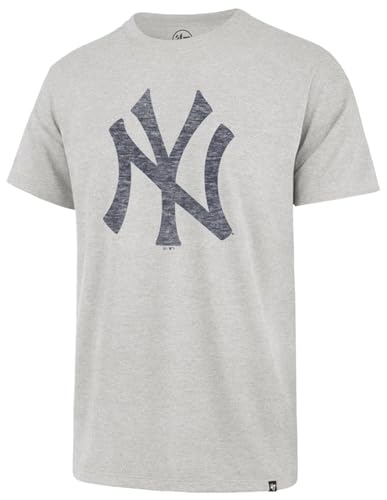 Image of 47 Brand MLB Men's Team Color Distressed Imprint Primary Logo Short Sleeve Baseball T-Shirt