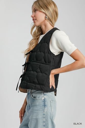 Heart Quilted Tie-Front Vest2