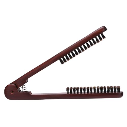 FONDOTIN Cepillo Alisador de Cabello Antiestático con Diseño Doble Cara Peine Profesional con Cerdas para Estilistas para Alisar y Desenredar Cabello de Forma Natural y Rápida