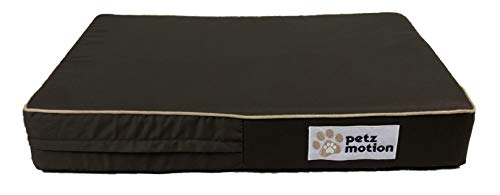 Petzmotion Colchón ortopédico de Espuma viscoelástica para Perro, Forro Impermeable, Funda Lavable, Ideal para Artritis de Mascotas, displasia de Cadera, etc.